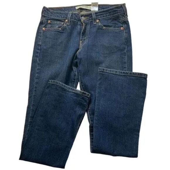 Levi's Jeans Bootcut Womens Size 6 Long Straight Leg Stretch Dark Wash Denim - Picture 2 of 9